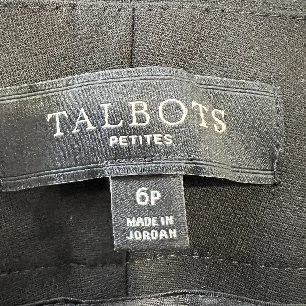 Talbots Womens Black Signature Work Wear Style Pants Size 6 Petite NWT - Picture 5 of 6